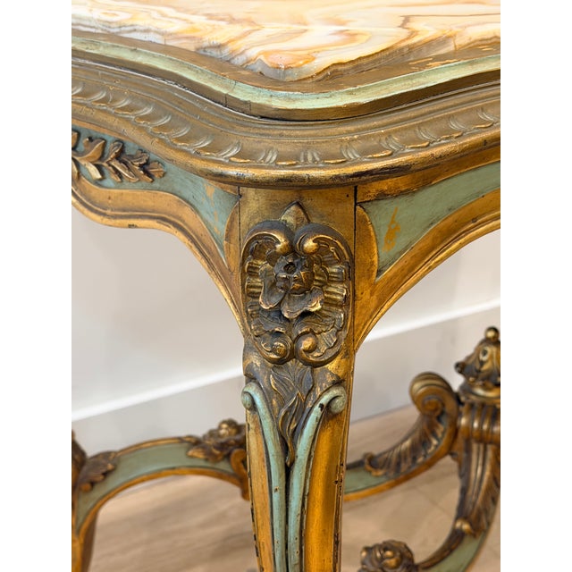 Late 19th Century Louis XVI Style Table With Onyx Top For Sale - Image 11 of 14