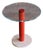 Vintage Post-Modern Glass, Metal and Travertine Drinks Side Table, Italy, 1970s For Sale