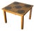 Solid Oak Square Coffee Table With Inlaid Ceramic Tiles Vintage Mid-Century Modern 1970s For Sale