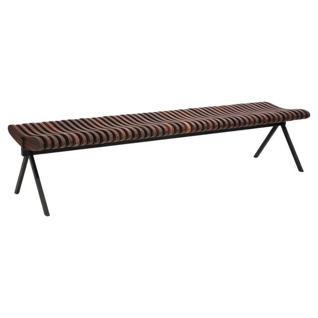 Large Perlude Bench in Walnut by Caroline Voet For Sale - Image 6 of 6