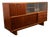 Mid Century Danish Modern Credenza Sideboard Oak Teak Drawers Madsen Bar Glass For Sale