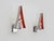 Triangular Wall Sconces in Chrome and Orange Metal, 1970s, Set of 2 For Sale - Image 9 of 9