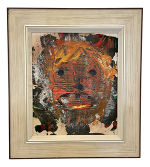 Modern Multicolored Painting, 2022, Acrylic on Wood, Framed