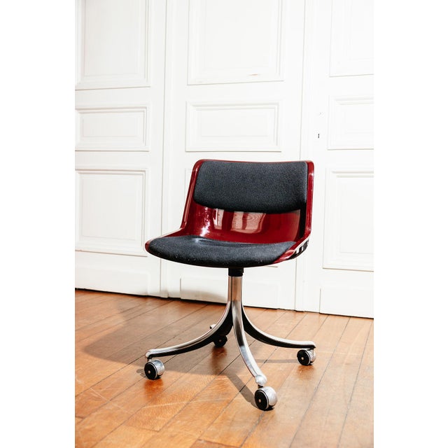 Tecno Modus Desk Swivel Chair by Osvaldo Borsani for Tecno, Italy, 1980s For Sale - Image 4 of 9