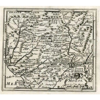 Map of Northern India and Pakistan Mogol, 1758 For Sale