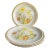 1970's Hearthside Stoneware "Garden Festival" Pattern Dinner Plates- Set of 4 For Sale