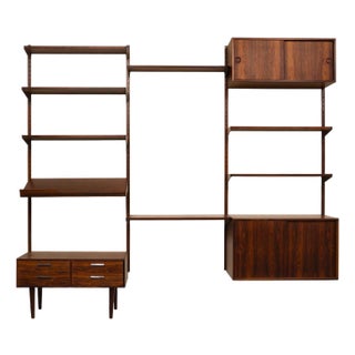 Vintage Kai Kristiansen's Fm Reolsystem Shelving System in Rosewood 1960s For Sale