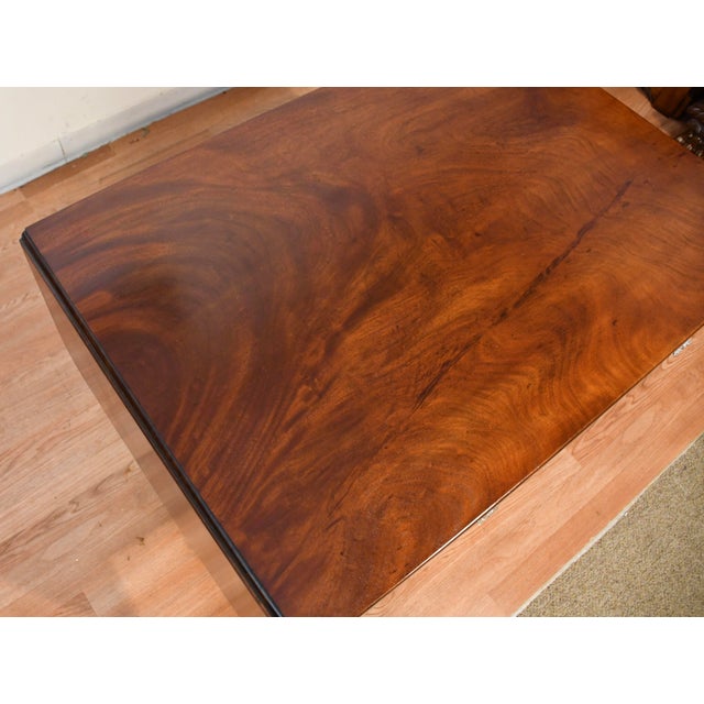 Traditional 1860s Antique Federal Flame Mahogany Drop-Leaf Table / Sofa Table For Sale - Image 3 of 18