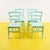 Turquoise Vintage Straw Seaside Chairs, Set of 4 For Sale - Image 8 of 8