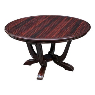 1930s French Art Deco Round Coffee Cocktail Table For Sale