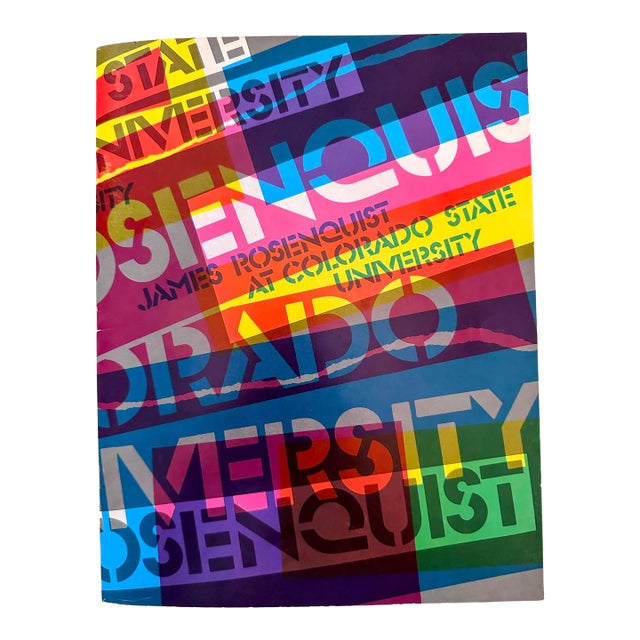 1982 Original Signed James Rosenquist Velum Print and Exhibition Catalog For Sale