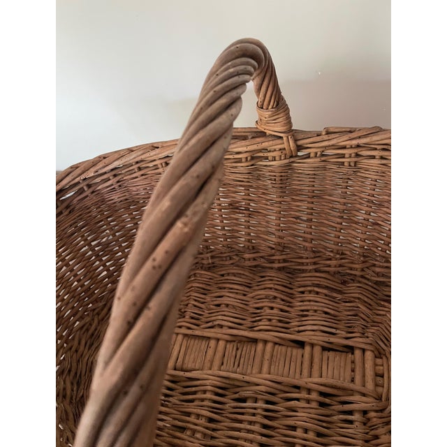 Tan Basket with Large Handle, 1890s For Sale - Image 8 of 13