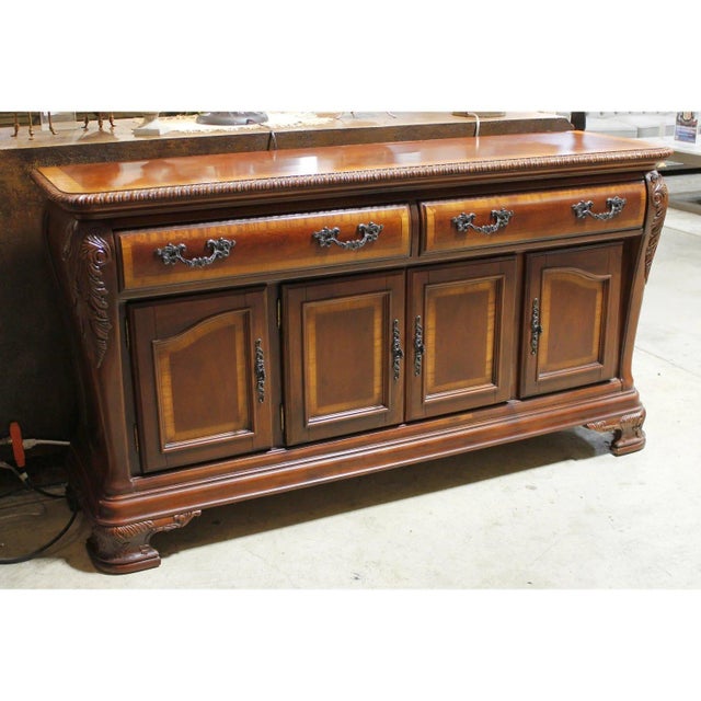 Traditional Two-Tone Mahogany Sideboard For Sale - Image 3 of 5