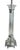 Marbro Crystal Columnar Lamp with chrome accents. The column is built in 3 sections: molded base on polished chrome...