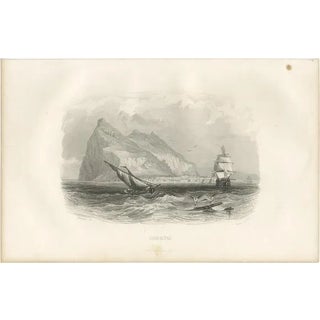 D'Urville, View of Gibraltar, 1853, Print For Sale