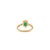 Green 14k Gold 1.23 Carat Emerald Sunburst Diamond Heirloom Ring Size 6 For Sale - Image 8 of 13