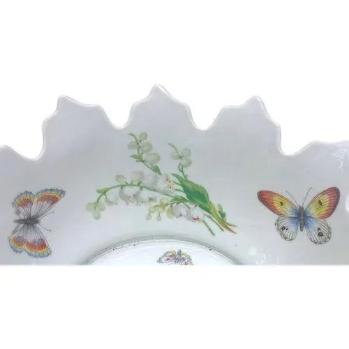 Vintage Limoges Floral & Butterfly Bowl For Sale In Atlanta - Image 6 of 7