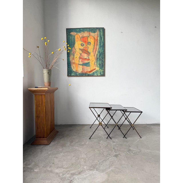 Nesting Tables by Jacques Adnet, 1950s, Set of 3 For Sale - Image 6 of 18