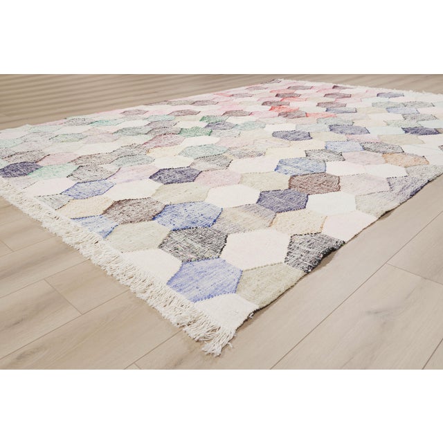 Beige Contemporary Turkish Kilim Rug, 08'04 X 11'05 For Sale - Image 8 of 10