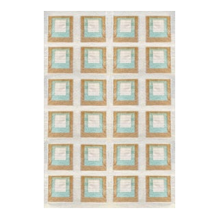 Color Study Handwoven Wool Flatweave SAMPLE Rug - Silver Lake For Sale