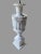 Victorian Vintage Sculpted Marble or Alabaster Table Lamp Carved Leaf Motif For Sale - Image 3 of 8