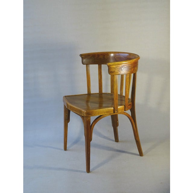 Wood Art Deco Armchair in Curved Wood from Horgen-Glarus Switzerland, 1925 For Sale - Image 7 of 11