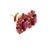 Pink 18K Yellow Gold Pink Tourmaline, Ruby, Sapphire, and Diamond Cluster Earrings For Sale - Image 8 of 9