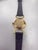 Metal Vintage Baume & Mercier Ladies Lapis Lazuli Dial Wristwatch 18k Yellow Gold For Sale - Image 7 of 8