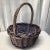 Vintage French Gathering Basket in a Charcoal Gray Wash Finish. For Sale - Image 4 of 10
