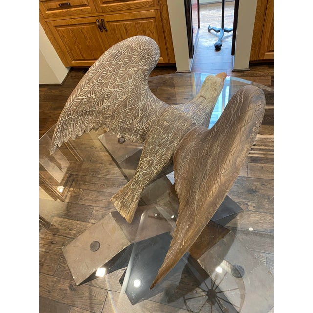 Carved Spread Wing Eagle Sculpture, Early 20th Century For Sale - Image 6 of 8