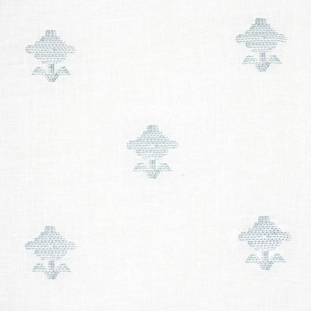 Schumacher Schumacher Rubia Sheer Fabric in Sky For Sale - Image 4 of 5