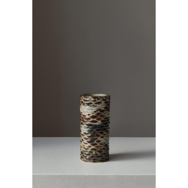 Scandinavian Modern Stoneware Vase attributed to Axel Salto for Royal Copenhagen, 1960s For Sale - Image 3 of 13