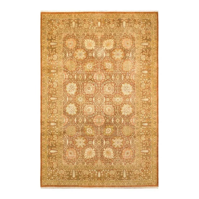 Mogul Collection Hand-Knotted Area Rug - Brown 6' 1" x 9' 2" For Sale - Image 4 of 4