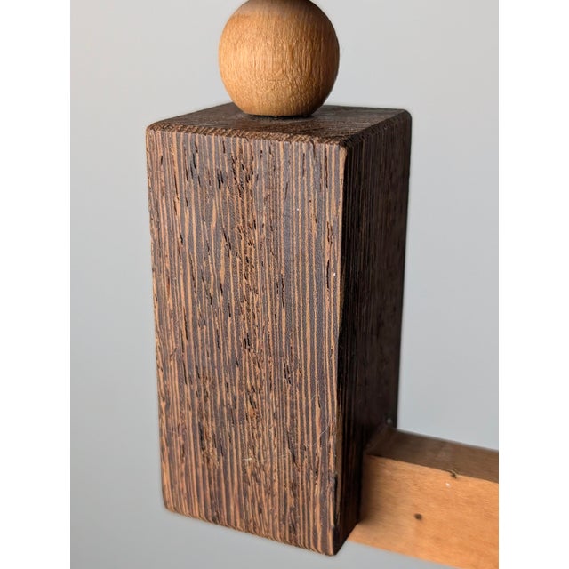 Art Deco Danish Wooden Candle Chandelier, 1970s For Sale - Image 16 of 17