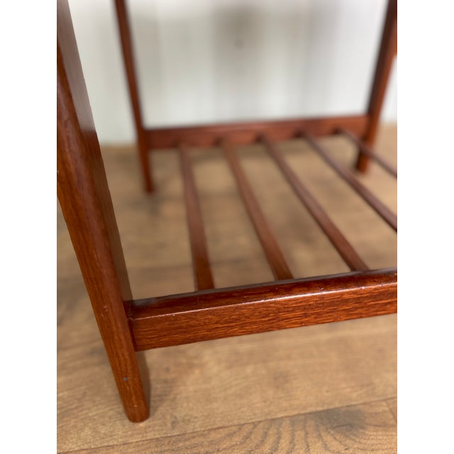 This refined mid-century danish side table by brdr furbo exemplifies the understated elegance of scandinavian modernism....