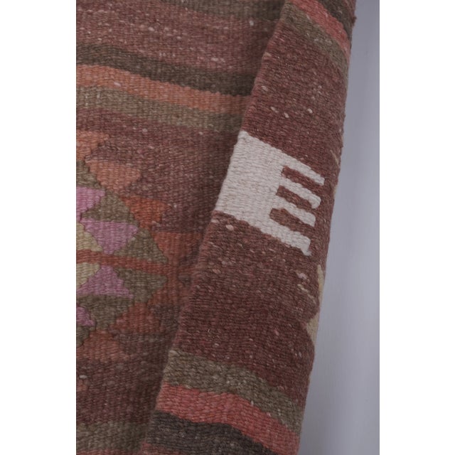 1970s Turkish Oushak Long Kilim Runner Rug - Stair Kilim For Sale - Image 10 of 13