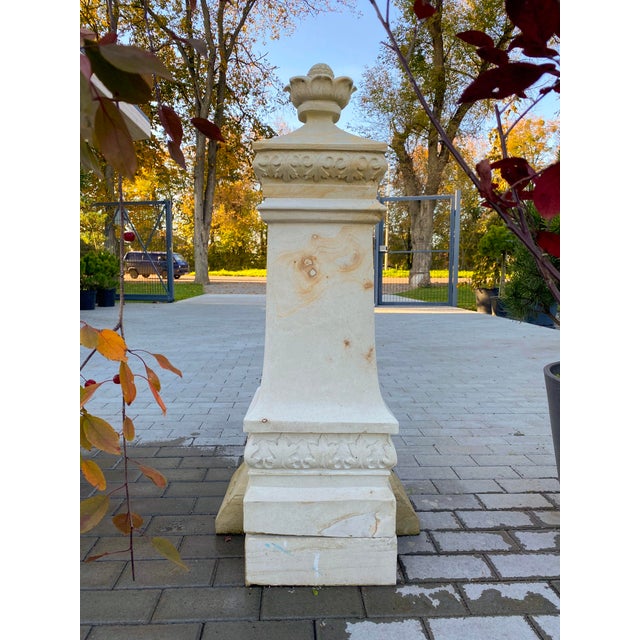 A Unique Hand-Carved Italian Vedovella Fountain, Made of Natural Limestone For Sale - Image 4 of 6