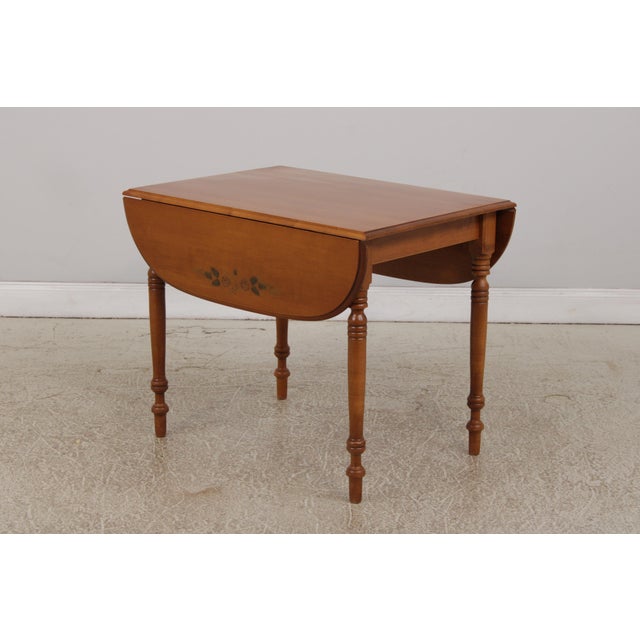 American Hitchcock Early American Maple Dropleaf Dining Table For Sale - Image 3 of 17