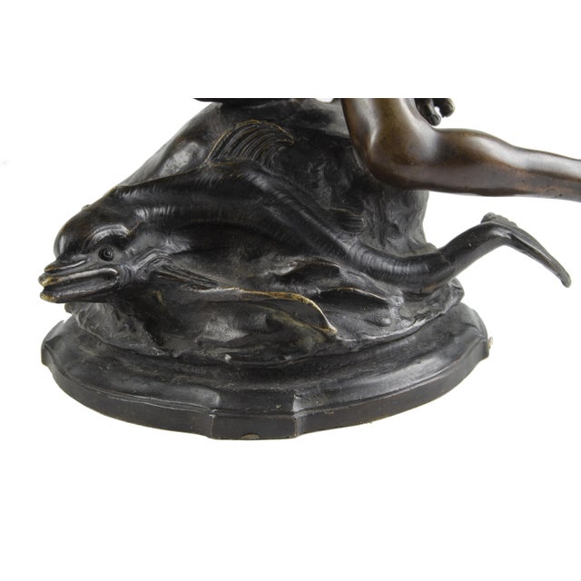 Late 19th-Century Belle Époque Bronze Fisherman Sculpture by the Author Vincenzo Gemito, Italy For Sale - Image 6 of 9