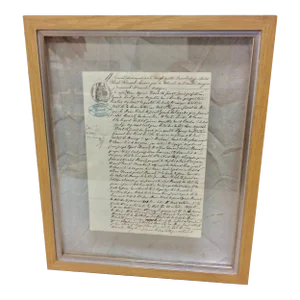 Mid 19th Century French Framed Document