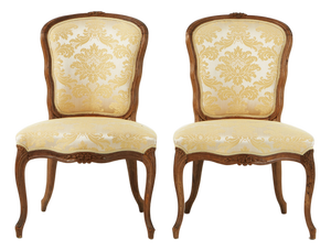 Antique Louis XV Side Chairs, France, 1850s, Set of 2