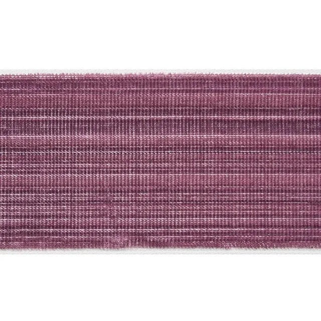 Contemporary Sample - Schumacher Gaspard Velvet Tape in Eggplant For Sale - Image 3 of 3