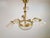 Gold Antique Art Deco Glass and Bronze Chandelier, France, 1930s For Sale - Image 8 of 14