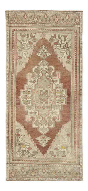 Vintage Turkish Oushak Rug, 02'07 X 05'08