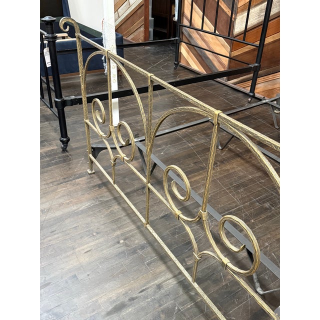 Metal Full Size Claudio Rayes Wrought Iron Bed Frame, Model 32 For Sale - Image 7 of 12