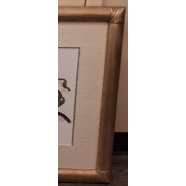 1970s Pair Of Art Deco Jay Spectre Watercolors Housed in Original Silver Gilt Frames For Sale - Image 10 of 12