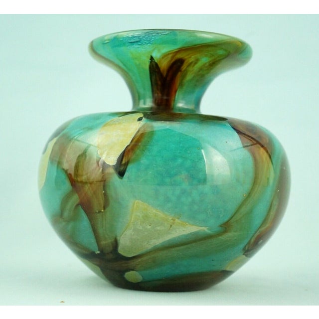 Glass Vintage Submerged Blown Glass Vase from Mdina, 1970s For Sale - Image 7 of 18