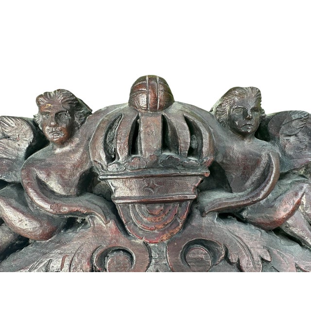 1930s Solid Wood Hand Carved Mirror European Mirror Art Nouveau For Sale - Image 9 of 9