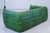 Ligne Roset Vintage Two-Seat Togo Sofa with Arms in Green Leather by Michel Ducaroy for Ligne Roset, 1970s For Sale - Image 4 of 17