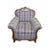 1900 - 1909 Antique King and Queen Carved Wood Plaid Chairs - a Pair 1900s For Sale - Image 5 of 11
